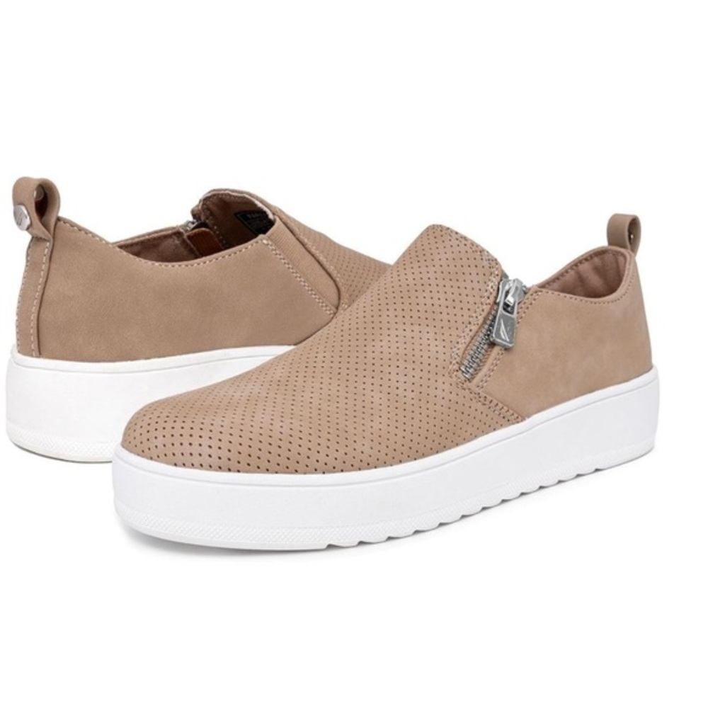 Nautica Women's Zipper Slip-On Oxford Low-Top Fashion Sneakers Size 9 NEW H961
